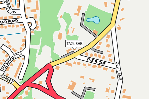 TA24 8HB map - OS OpenMap – Local (Ordnance Survey)