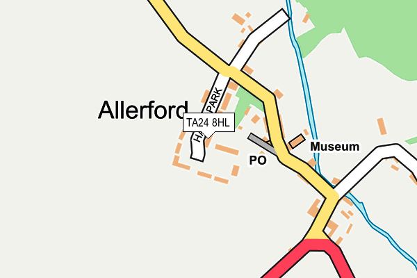TA24 8HL map - OS OpenMap – Local (Ordnance Survey)