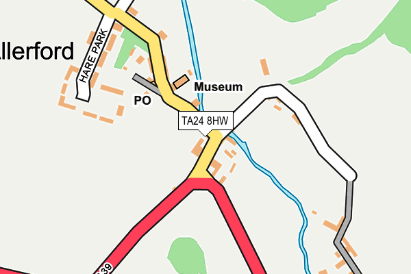 TA24 8HW map - OS OpenMap – Local (Ordnance Survey)