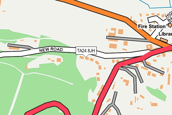 TA24 8JH map - OS OpenMap – Local (Ordnance Survey)