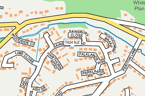 TA24 8JZ map - OS OpenMap – Local (Ordnance Survey)
