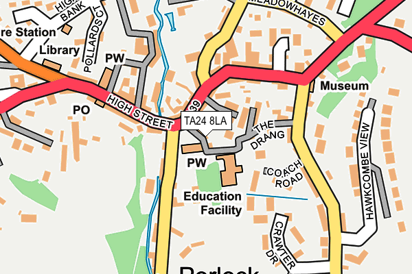 TA24 8LA map - OS OpenMap – Local (Ordnance Survey)