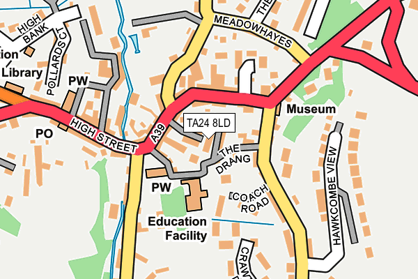 TA24 8LD map - OS OpenMap – Local (Ordnance Survey)