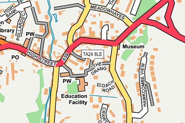 TA24 8LE map - OS OpenMap – Local (Ordnance Survey)