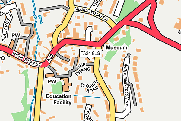 TA24 8LG map - OS OpenMap – Local (Ordnance Survey)