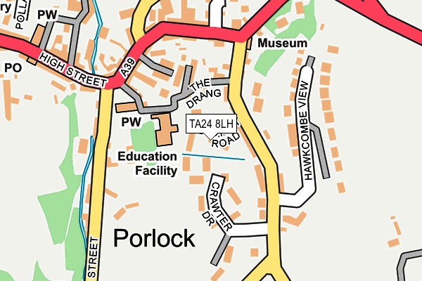 TA24 8LH map - OS OpenMap – Local (Ordnance Survey)