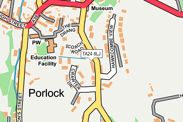TA24 8LJ map - OS OpenMap – Local (Ordnance Survey)