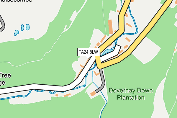 TA24 8LW map - OS OpenMap – Local (Ordnance Survey)