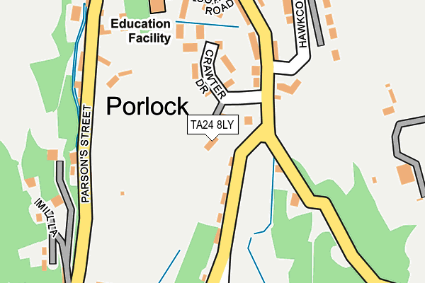 TA24 8LY map - OS OpenMap – Local (Ordnance Survey)