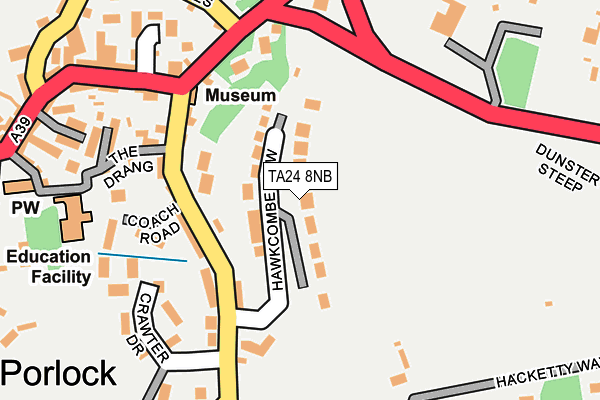 TA24 8NB map - OS OpenMap – Local (Ordnance Survey)