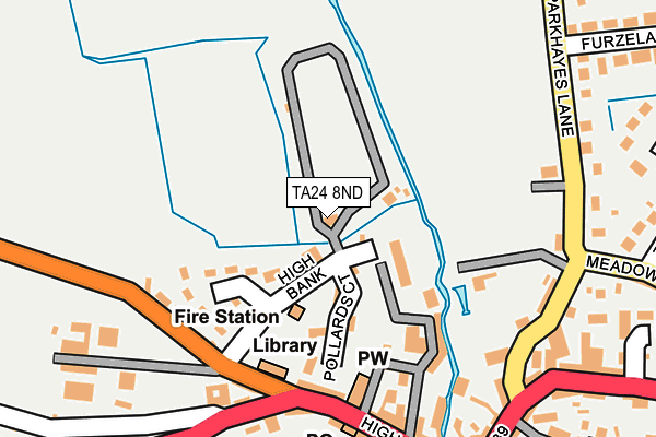 TA24 8ND map - OS OpenMap – Local (Ordnance Survey)