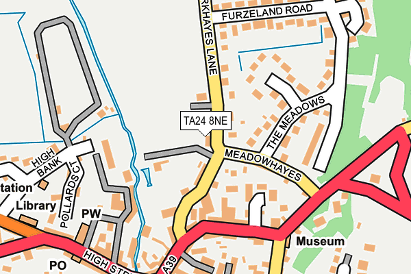 TA24 8NE map - OS OpenMap – Local (Ordnance Survey)