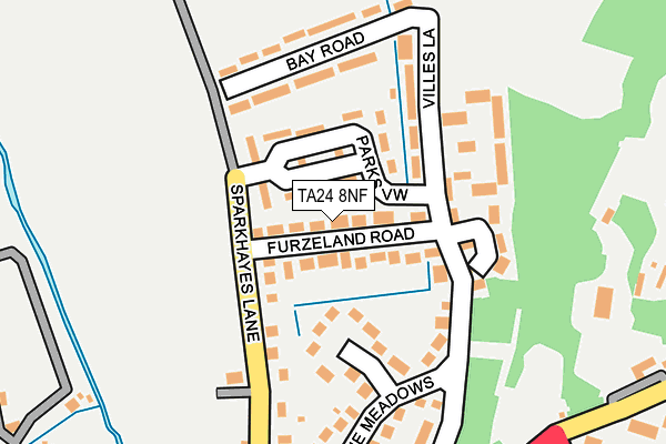 TA24 8NF map - OS OpenMap – Local (Ordnance Survey)