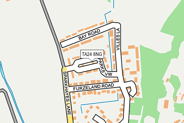 TA24 8NG map - OS OpenMap – Local (Ordnance Survey)