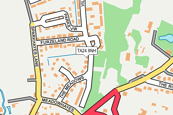TA24 8NH map - OS OpenMap – Local (Ordnance Survey)