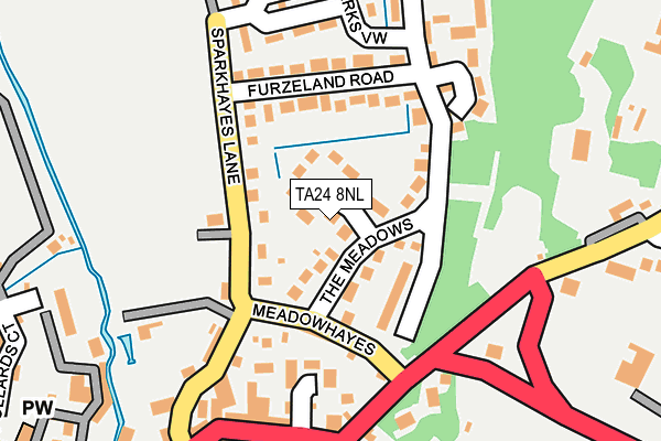 TA24 8NL map - OS OpenMap – Local (Ordnance Survey)