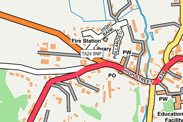 TA24 8NP map - OS OpenMap – Local (Ordnance Survey)