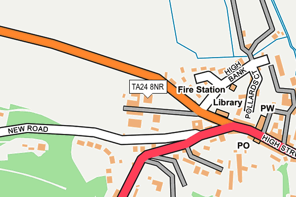TA24 8NR map - OS OpenMap – Local (Ordnance Survey)