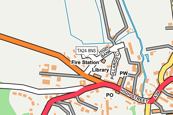 TA24 8NS map - OS OpenMap – Local (Ordnance Survey)