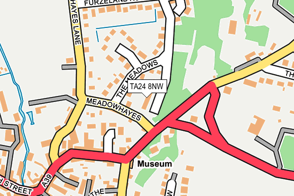 TA24 8NW map - OS OpenMap – Local (Ordnance Survey)