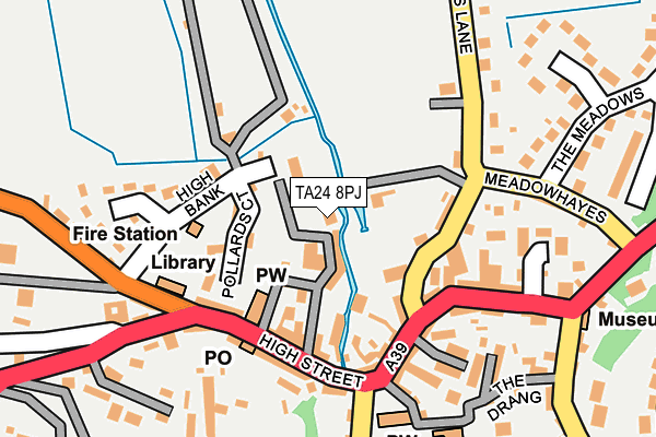 TA24 8PJ map - OS OpenMap – Local (Ordnance Survey)