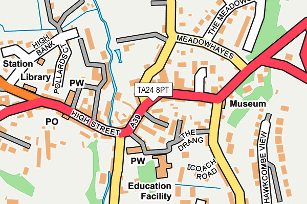 TA24 8PT map - OS OpenMap – Local (Ordnance Survey)