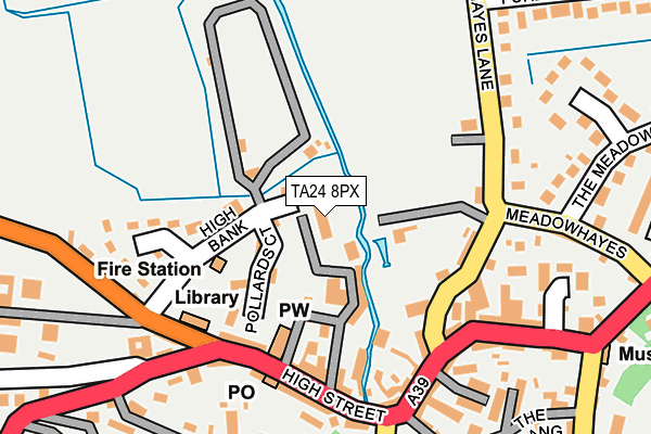 TA24 8PX map - OS OpenMap – Local (Ordnance Survey)