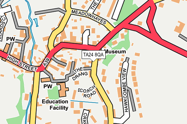 TA24 8QA map - OS OpenMap – Local (Ordnance Survey)