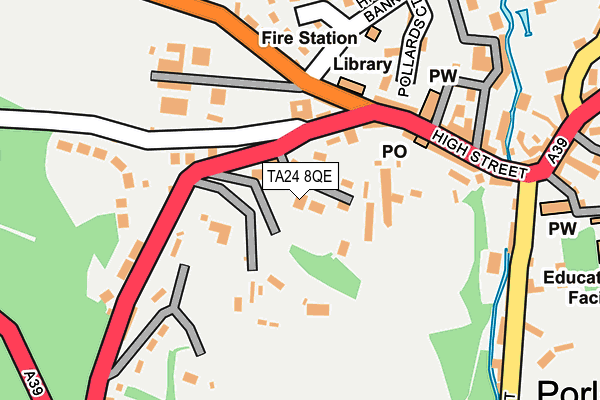 TA24 8QE map - OS OpenMap – Local (Ordnance Survey)