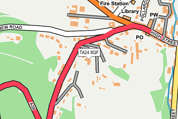 TA24 8QF map - OS OpenMap – Local (Ordnance Survey)