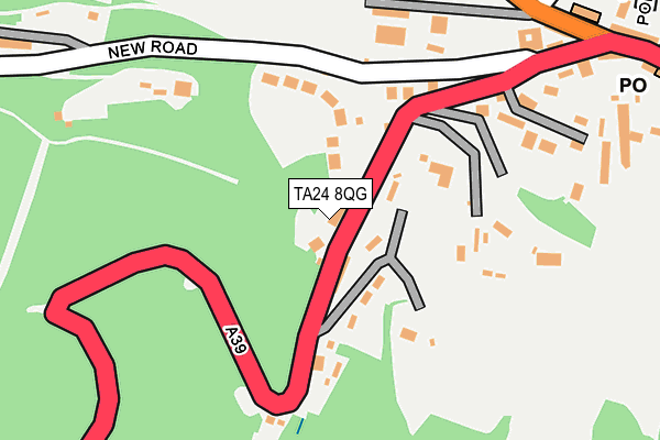 TA24 8QG map - OS OpenMap – Local (Ordnance Survey)