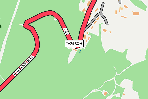 TA24 8QH map - OS OpenMap – Local (Ordnance Survey)