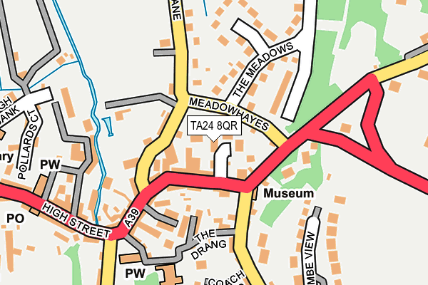 TA24 8QR map - OS OpenMap – Local (Ordnance Survey)