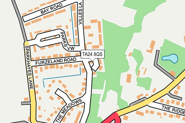 TA24 8QS map - OS OpenMap – Local (Ordnance Survey)