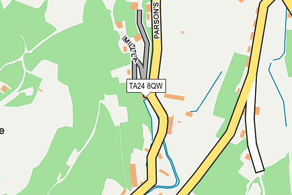 TA24 8QW map - OS OpenMap – Local (Ordnance Survey)