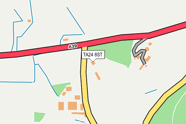 TA24 8ST map - OS OpenMap – Local (Ordnance Survey)