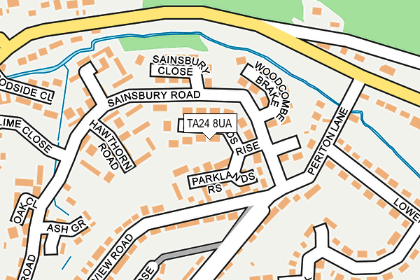 TA24 8UA map - OS OpenMap – Local (Ordnance Survey)