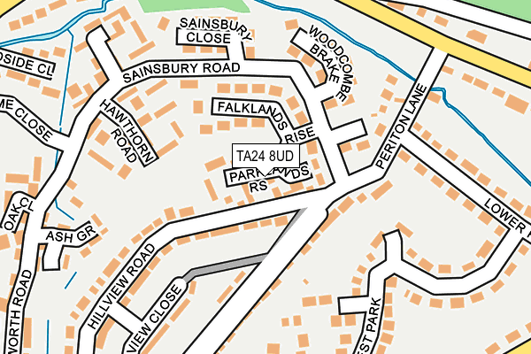 TA24 8UD map - OS OpenMap – Local (Ordnance Survey)
