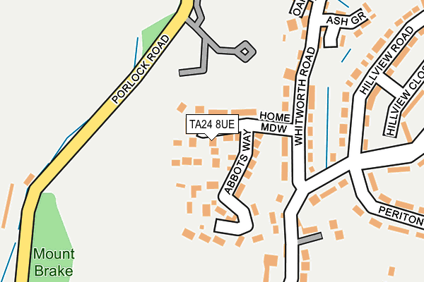 TA24 8UE map - OS OpenMap – Local (Ordnance Survey)