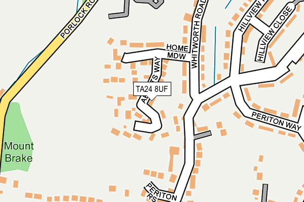 TA24 8UF map - OS OpenMap – Local (Ordnance Survey)