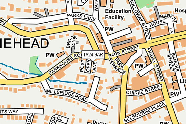TA24 9AR map - OS OpenMap – Local (Ordnance Survey)