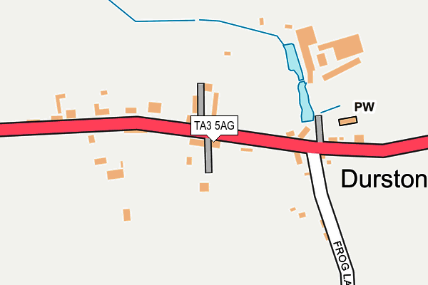 TA3 5AG map - OS OpenMap – Local (Ordnance Survey)