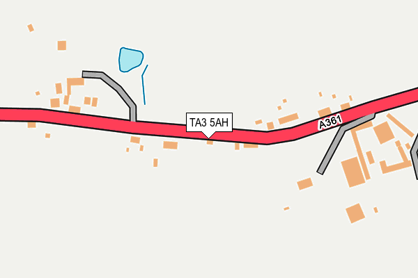 TA3 5AH map - OS OpenMap – Local (Ordnance Survey)