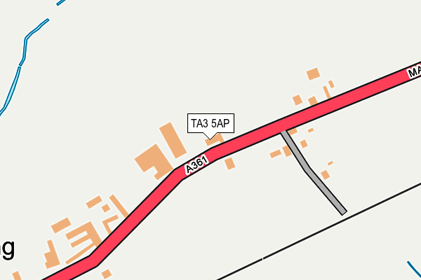 TA3 5AP map - OS OpenMap – Local (Ordnance Survey)