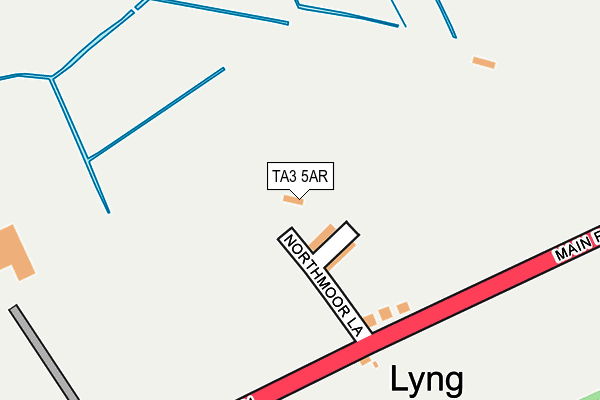 TA3 5AR map - OS OpenMap – Local (Ordnance Survey)