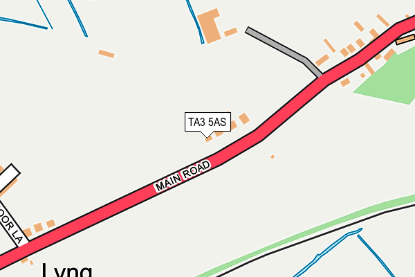 TA3 5AS map - OS OpenMap – Local (Ordnance Survey)