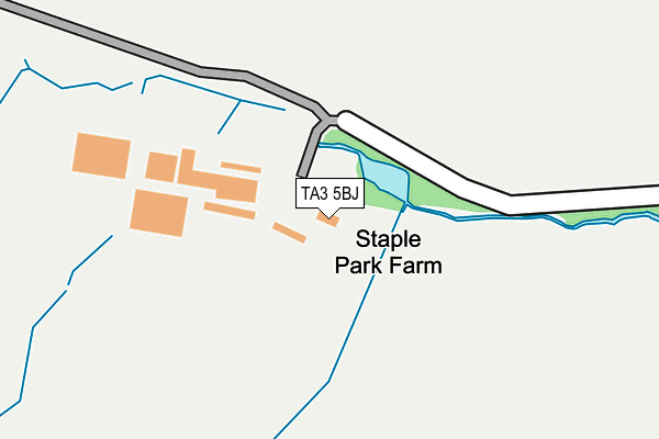 TA3 5BJ map - OS OpenMap – Local (Ordnance Survey)