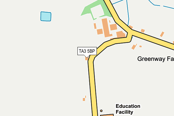 TA3 5BP map - OS OpenMap – Local (Ordnance Survey)