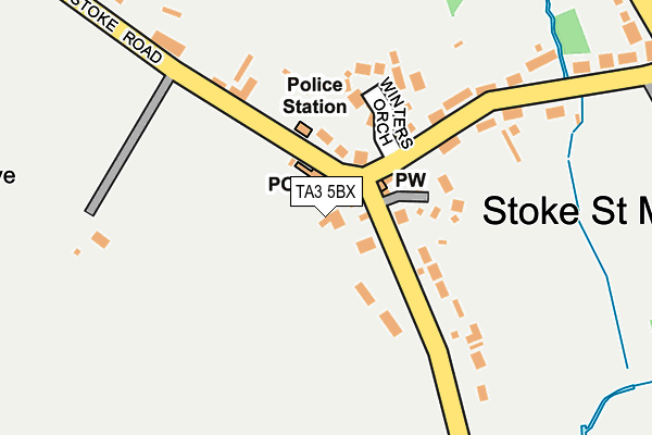 TA3 5BX map - OS OpenMap – Local (Ordnance Survey)