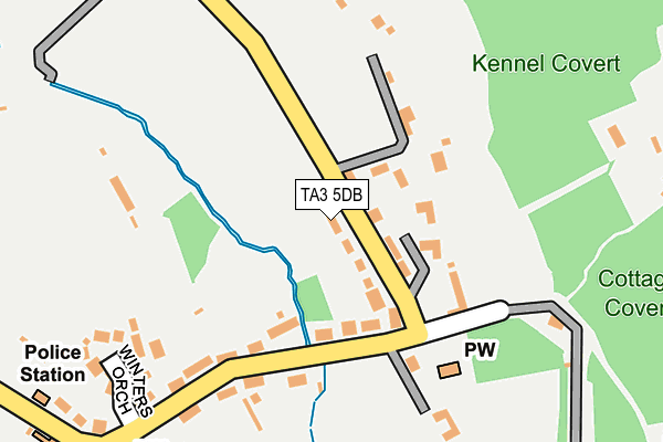 TA3 5DB map - OS OpenMap – Local (Ordnance Survey)